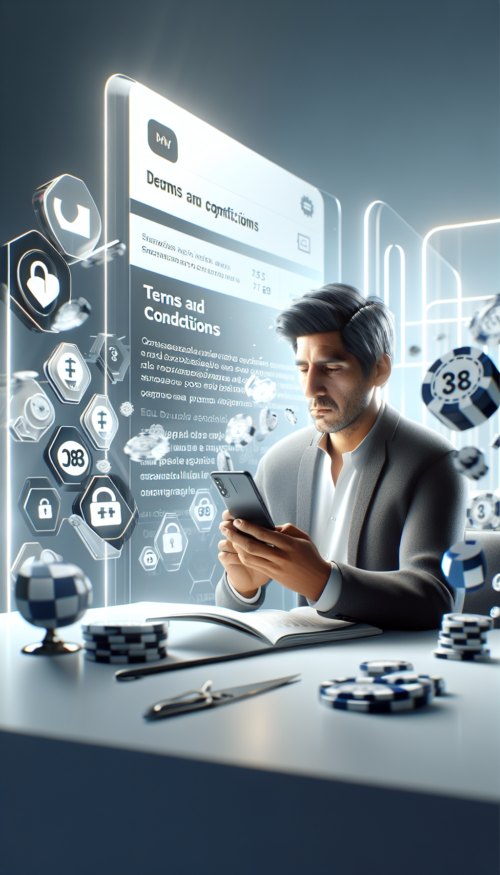 Usuario peruano revisando términos legales de Doradobet en su móvil