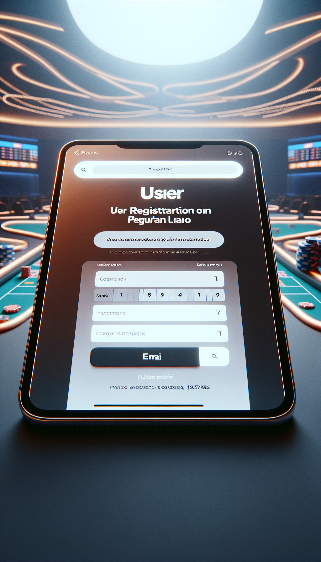 Formulario de registro en Doradobet, muestra datos y validación de cuenta